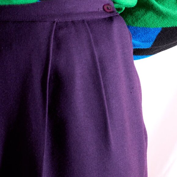 100% wool violet women pants - Picture 3 of 3